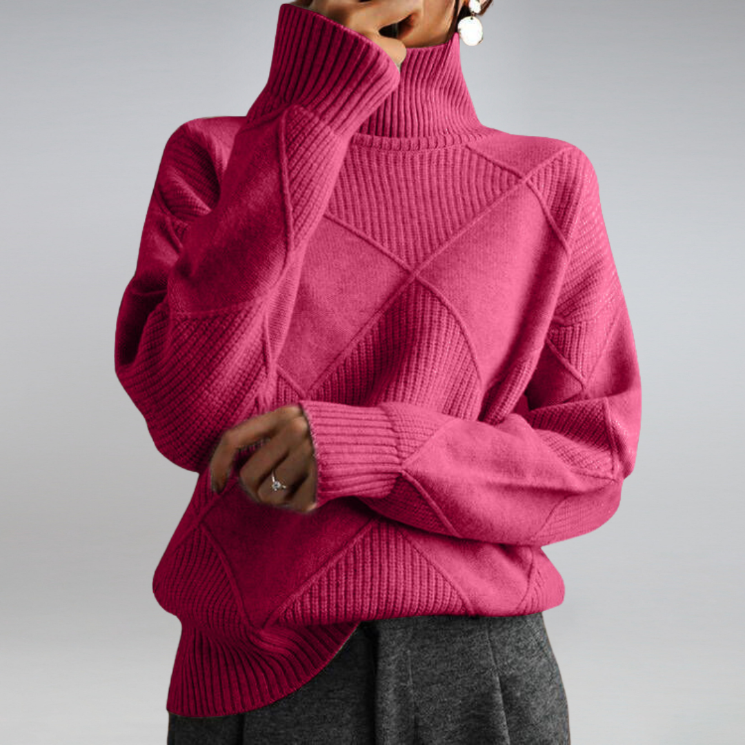 Women's Timeless Elegance Warm Cashmere Roll Neck Jumper