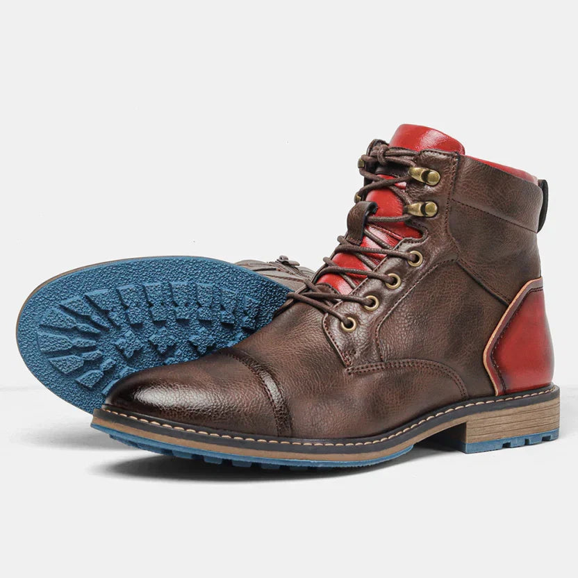 Men’s Retro Versatile Outdoor Durable Lace Ankle Boots