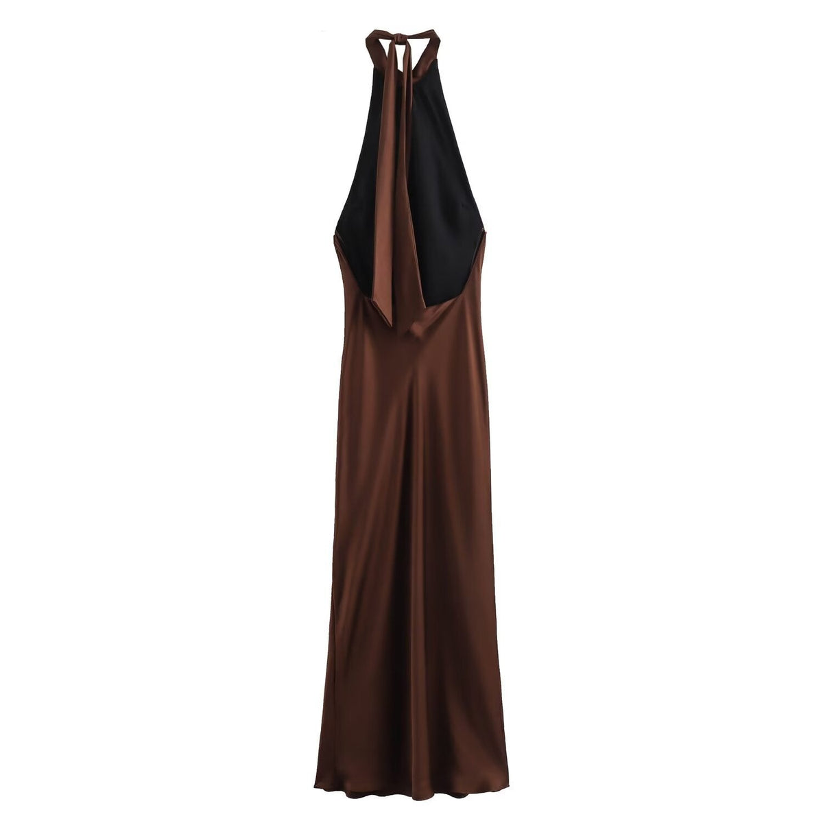 Classic Halter Velvet Dusk Evening Midi Dress for Women